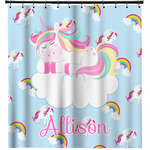 Rainbows and Unicorns Shower Curtain - 71" x 74" (Personalized)