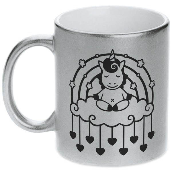 Rainbows and Unicorns Silver Mug - Main