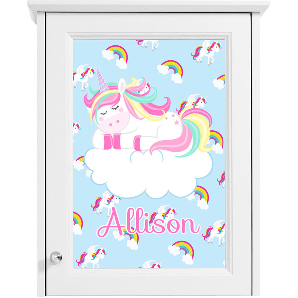 Rainbows and Unicorns Single White Cabinet Decal