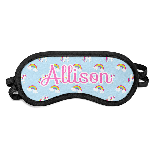 Custom Rainbows and Unicorns Sleeping Eye Mask - Small (Personalized)