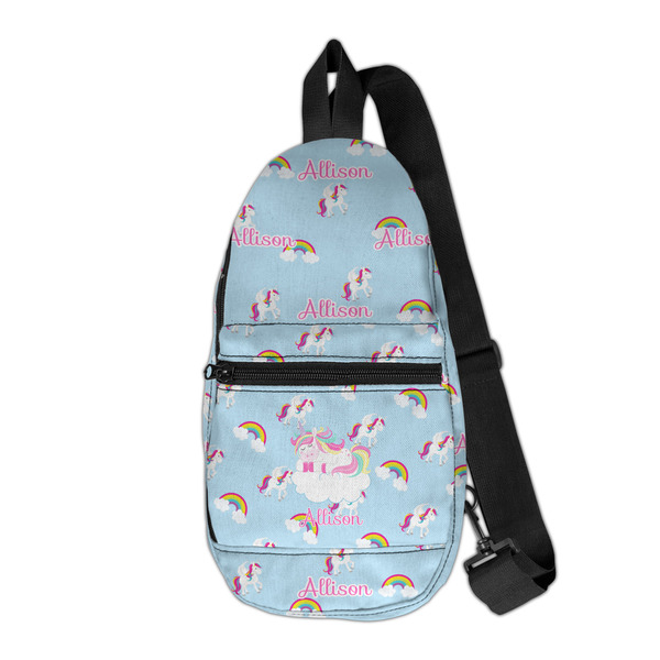 Custom Rainbows and Unicorns Sling Bag (Personalized)