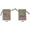 Rainbows and Unicorns Small Burlap Gift Bag - Front & Back (Personalized)