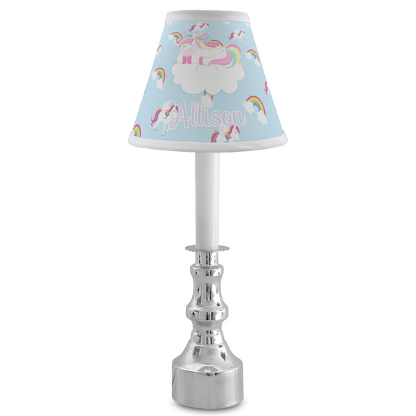 Rainbows and Unicorns Small Chandelier Lamp - LIFESTYLE (on candle stick)