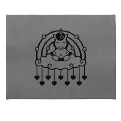 Rainbows and Unicorns Small Gift Box w/ Engraved Leather Lid