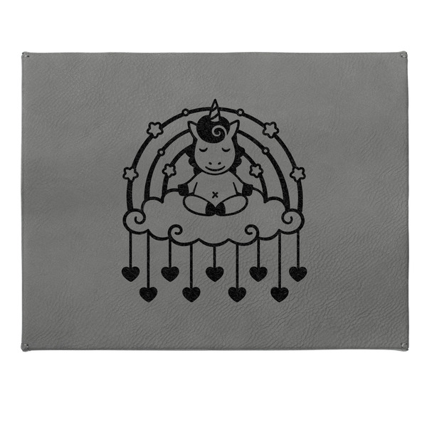 Rainbows and Unicorns Small Engraved Gift Box with Leather Lid - Approval