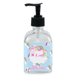 Rainbows and Unicorns Glass Soap & Lotion Bottle - Single Bottle (Personalized)