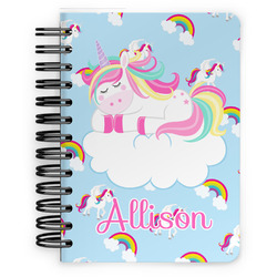 Rainbows and Unicorns Spiral Notebook - 5x7 w/ Name or Text