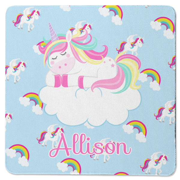 Rainbows and Unicorns Square Coaster Rubber Back - Single