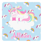Rainbows and Unicorns Square Decal - Small w/ Name or Text