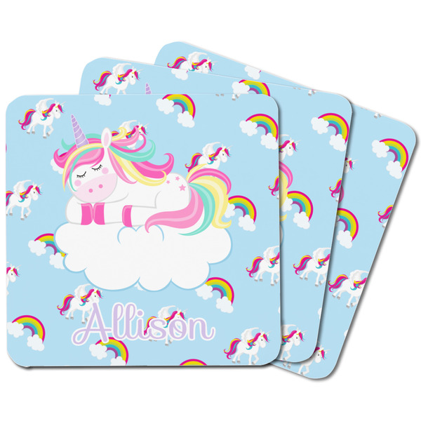 Rainbows and Unicorns Square Fridge Magnet - MAIN