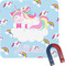 Rainbows and Unicorns Square Fridge Magnet (Personalized)