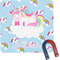 Rainbows and Unicorns Square Fridge Magnet w/ Name or Text