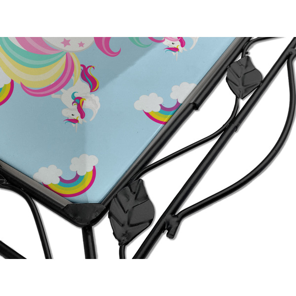 Rainbows and Unicorns Square Trivet - Detail
