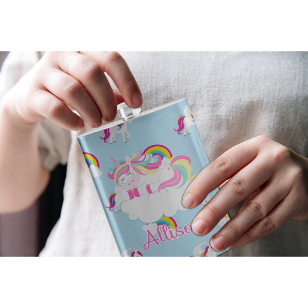 Rainbows and Unicorns Stainless Steel Flask - LIFESTYLE 1