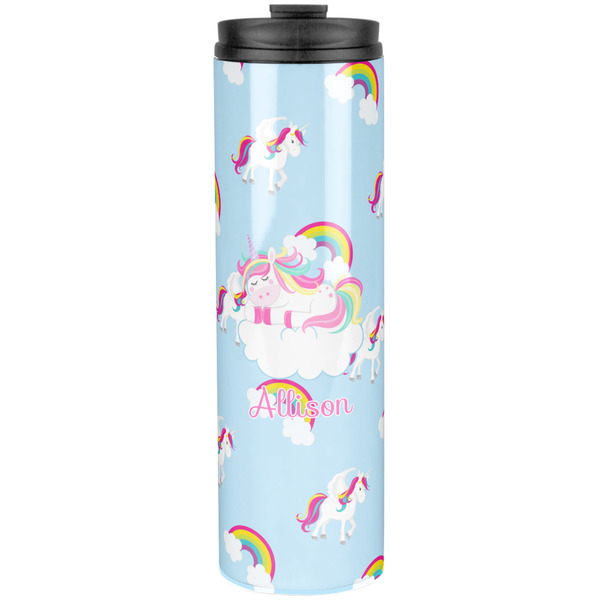Custom Rainbows and Unicorns Stainless Steel Skinny Tumbler - 20 oz (Personalized)