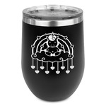 Rainbows and Unicorns Stemless Stainless Steel Wine Tumbler - Black - Double Sided (Personalized)