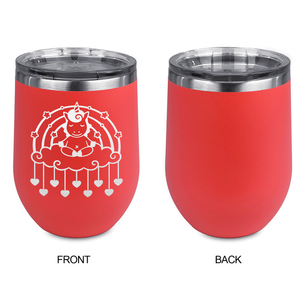 Rainbows and Unicorns Stainless Wine Tumblers - Coral - Single Sided - Approval