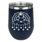 Rainbows and Unicorns Stemless Stainless Steel Wine Tumbler - Navy - Double Sided (Personalized)