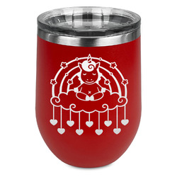 Rainbows and Unicorns Stemless Stainless Steel Wine Tumbler - Red - Double Sided (Personalized)