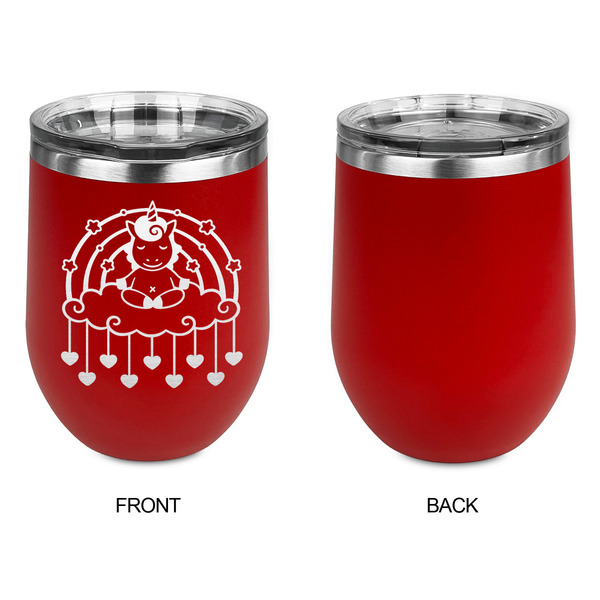 Rainbows and Unicorns Stainless Wine Tumblers - Red - Single Sided - Approval
