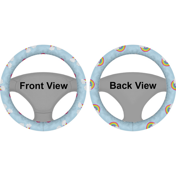 Rainbows and Unicorns Steering Wheel Cover- Front and Back