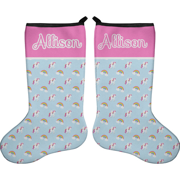 Rainbows and Unicorns Stocking - Double-Sided - Approval