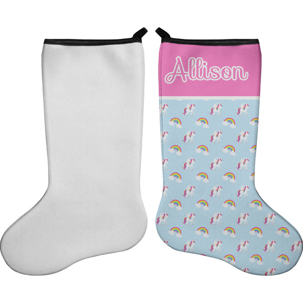 Rainbows and Unicorns Stocking - Single-Sided - Approval
