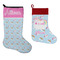 Rainbows and Unicorns Stockings - Side by Side compare