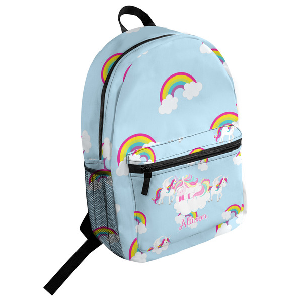 Custom Rainbows and Unicorns Student Backpack (Personalized)