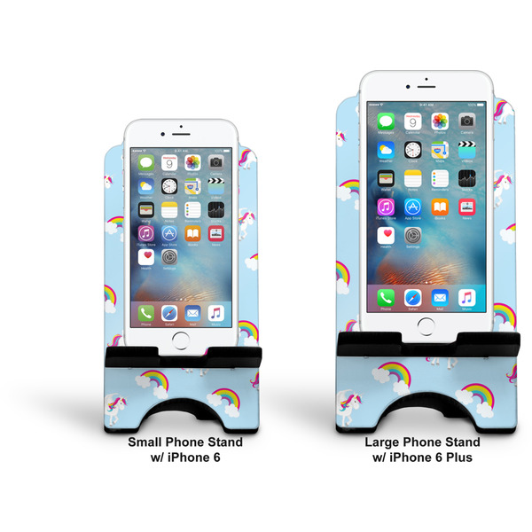 Rainbows and Unicorns Stylized Phone Stand - Comparison