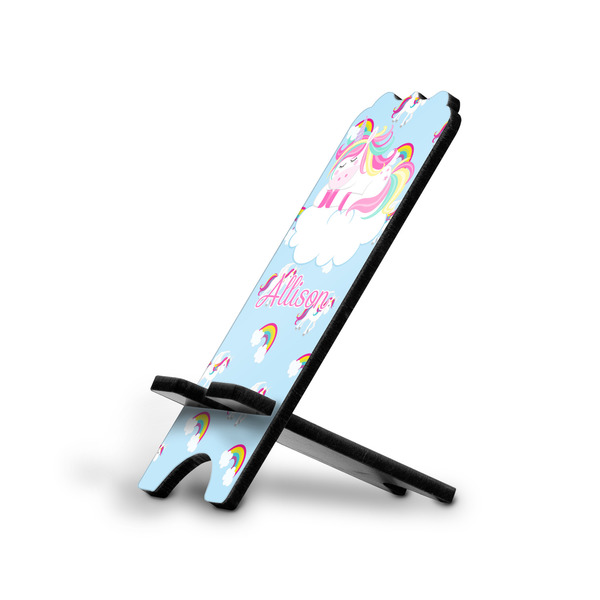 Custom Rainbows and Unicorns Stylized Cell Phone Stand - Small w/ Name or Text