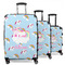 Rainbows and Unicorns 3 Piece Luggage Set - 20" Carry On, 24" Medium Checked, 28" Large Checked (Personalized)