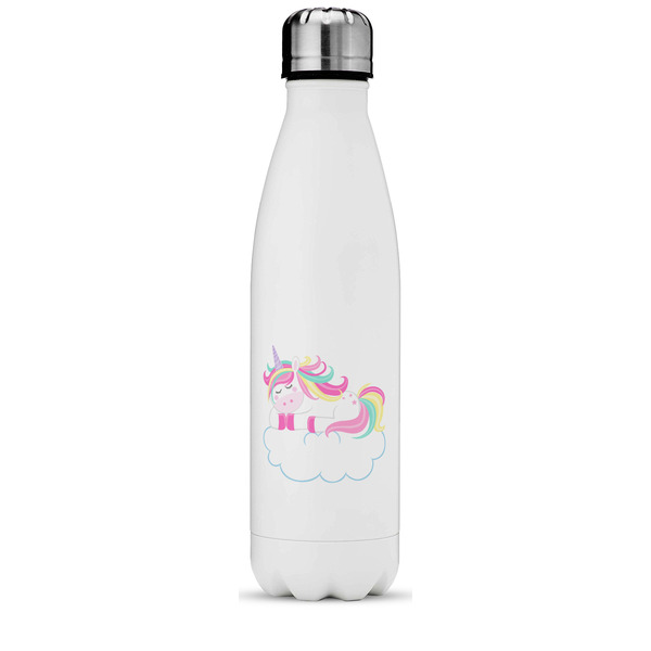 Custom Rainbows and Unicorns Water Bottle - 17 oz. - Stainless Steel - Full Color Printing