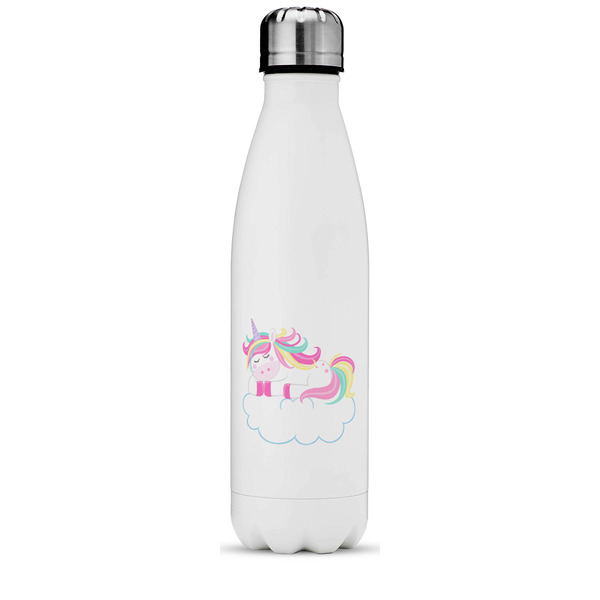 Custom Rainbows and Unicorns Water Bottle - 17 oz. - Stainless Steel - Full Color Printing