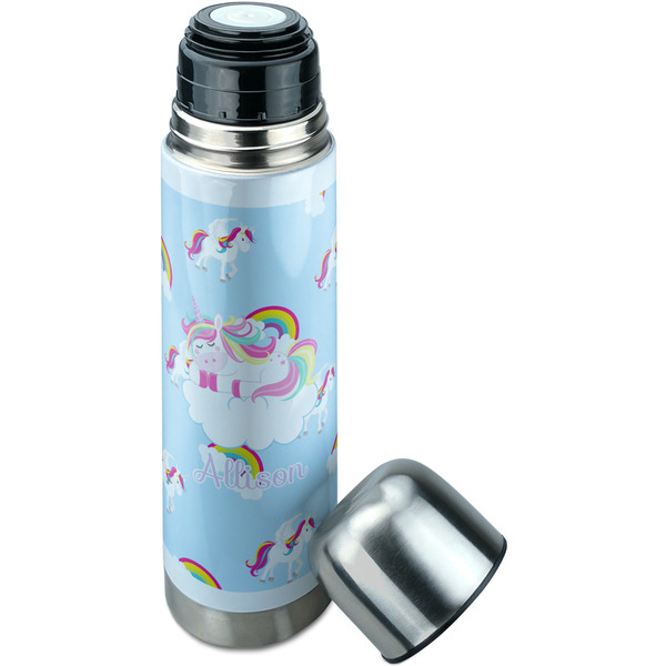 Rainbows and Unicorns Thermos - Lid Off