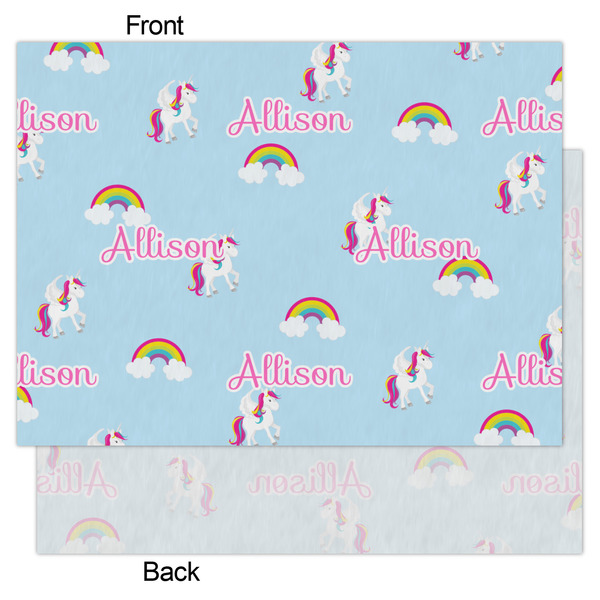 Rainbows and Unicorns Tissue Paper - Heavyweight - Large - Front & Back