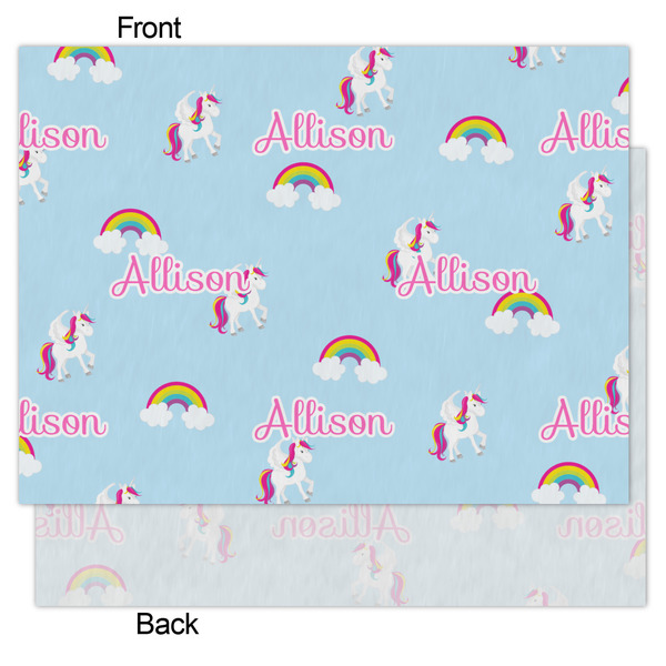 Rainbows and Unicorns Tissue Paper - Heavyweight - Medium - Front & Back