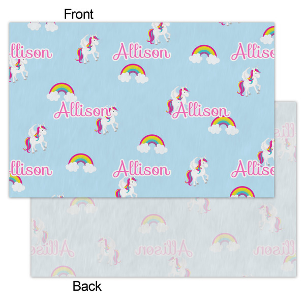 Rainbows and Unicorns Tissue Paper - Heavyweight - Small - Front & Back