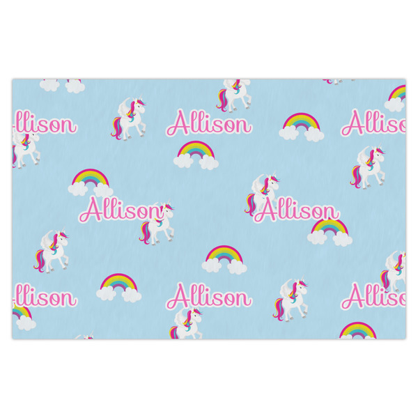 Custom Rainbows and Unicorns Tissue Paper Sheets - X-Large - Heavyweight (Personalized)