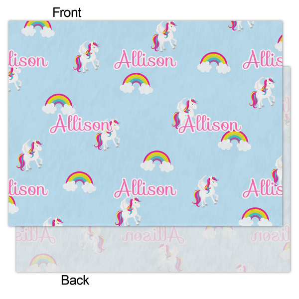 Rainbows and Unicorns Tissue Paper - Lightweight - Medium - Front & Back
