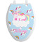 Rainbows and Unicorns Toilet Seat Decal - Elongated (Personalized)