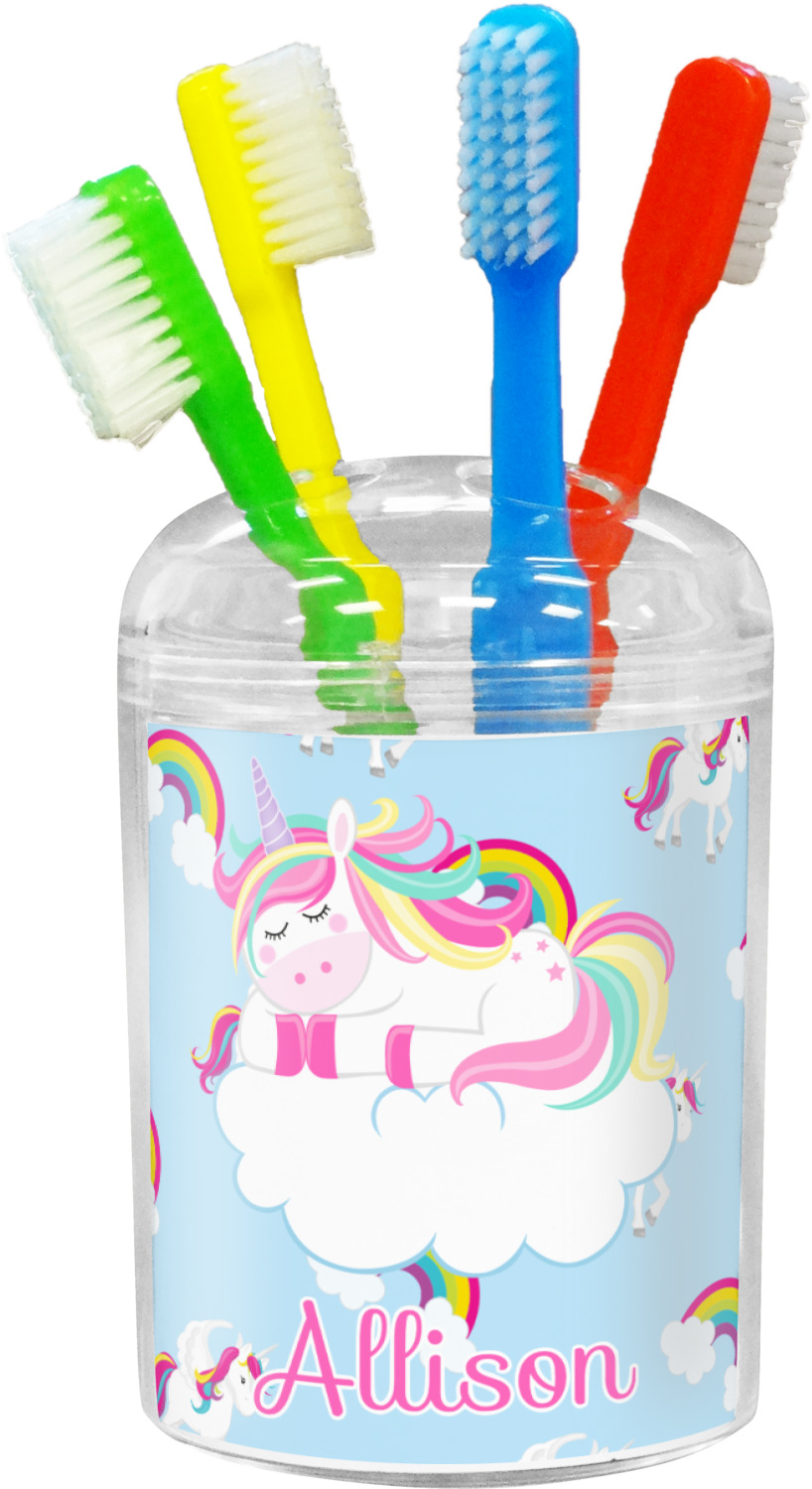 Rainbows and Unicorns Acrylic Bathroom Accessories Set w/ Name or Text