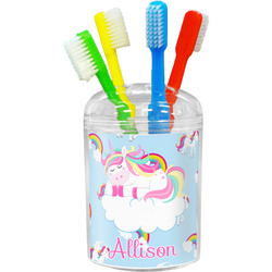 Rainbows and Unicorns Toothbrush Holder (Personalized)