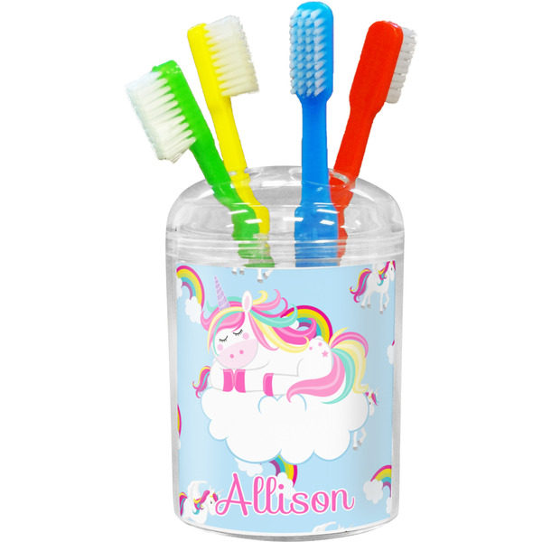 Rainbows and Unicorns Toothbrush Holder (Personalized)