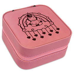 Rainbows and Unicorns Travel Jewelry Boxes - Pink Leather