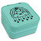 Rainbows and Unicorns Travel Jewelry Box - Teal Leather