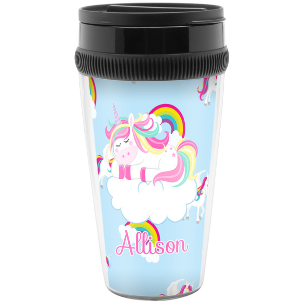 Custom Rainbows and Unicorns Acrylic Travel Mug without Handle (Personalized)