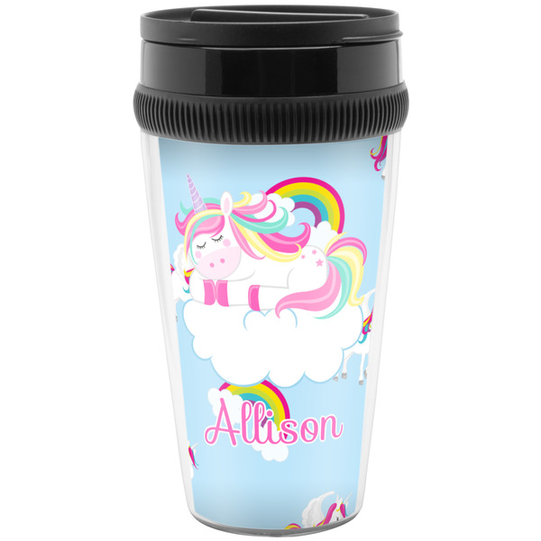 Custom Rainbows and Unicorns Acrylic Travel Mug without Handle (Personalized)