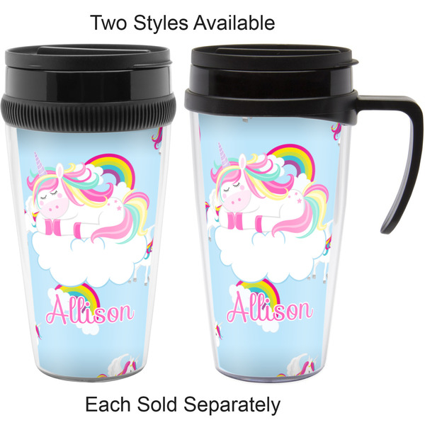 Rainbows and Unicorns Travel Mugs - with & without Handle