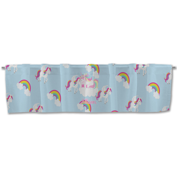 Rainbows and Unicorns Valance - Front